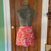 Lilly Pulitzer Skirts | Lilly Pulitzer Callie Floral Ruffled Hem Mini Skirt - Size 12 | Color: Orange/Pink | Size: 12