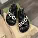 Gucci Shoes | Brand New Gucci Logo Sandals. | Color: Black | Size: 7