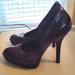 Gucci Shoes | Gucci Purple Perforated Leather Pumps Size 9.5 | Color: Black/Purple | Size: 9.5