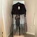 Zara Dresses | Black Tulle Button Down Dress Nwt | Color: Black | Size: S