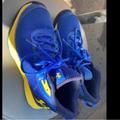 Under Armour Shoes | Boys 3 Years Old Sneakers High Tops Blue Basketball Athletic Active Shoes Euc | Color: Blue/Yellow | Size: 3bb