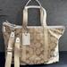 Coach Bags | Large Coach Tote Weekender Bag | Color: Tan/White | Size: Os