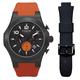 MULCO Titan Watches - Watch Stainless Steel with Silicone Strap Quartz Chronograph Movement Premium Analog Display - Water Resistant - Unisex, Titan G - Orange/ Black, Titan G, Chronograph