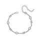 Arazi Bracelet Bracelet Oval Cubic Zirconia Crystal Tennis Bracelet Women's Wedding Bride Or Bridesmaid Jewelry Bracelets and Bangles (Color : Gold, Size : White Gold)
