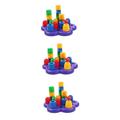 TOYANDONA 3 Pcs Stacking Toys Shape Stacking Block Geometric Block Stacker Preschool Learning Toys Recognition Block Stacker Geometry Learning Toy Exploration Toy Cognitive Box Baby To Stack