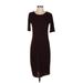 Lularoe Casual Dress - Sheath: Burgundy Graphic Dresses - Women's Size Small