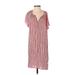 Velvet Casual Dress - Midi: Red Dresses - Women's Size Small