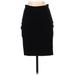 Diane von Furstenberg Casual Bodycon Skirt Knee Length: Black Print Bottoms - Women's Size 2