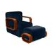 Lounge Chair - Marie Burgos Design Cayenne 29" Wide Velvet Lounge Chair & Ottoman Velvet in Blue/Brown | 29 H x 29 W x 33 D in | Wayfair SQ9298808