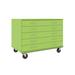 Stevens ID Systems Mobile 5 Compartments Classroom Cabinet w/ Casters Wood in Green/White | 36" H x 48" W x 29" D | Wayfair 80392 F36-233