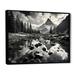 Millwood Pines Canadablack & White Mountain Reflections II On Canvas Print Plastic in Gray | 34 H x 44 W x 1.5 D in | Wayfair