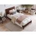 Lark Manor™ Pascarella Solid Wood Slat Bed Wood in Brown | 41.3386 H x 42.5984 W x 83.1299 D in | Wayfair 6C043E006D984416A758669BBA77177D