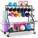 Rebrilliant Freestanding Sports Storage Rack for Sports Gear Steel in Black/Gray | 81 H x 45.5 W x 36 D in | Wayfair