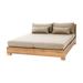 Willow Creek Designs Monterey Teak Outdoor Daybed Lounger Wood in Brown/White | 16 H x 63.5 W x 72 D in | Wayfair WC-MON-LN-DBD-5422