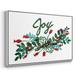 Wexford Home Cut Wreath Christmas I Framed On Canvas Print Canvas, Solid Wood in Blue/Red | 17 H x 25 W x 2 D in | Wayfair CF08-2667788-FL102