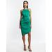 Women's Anwen Ruched Mini Dress in Green / 16 | BCBGMAXAZRIA