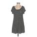 American Eagle Outfitters Casual Dress - A-Line Scoop Neck Short sleeves: Black Print Dresses - Women's Size X-Small