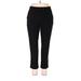 Woman Within Casual Pants - Mid/Reg Rise: Black Bottoms - Women's Size 14