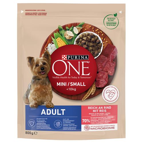 PURINA ONE Mini Adult bœuf, riz pour chien - 800 g