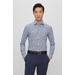 Slim-fit Shirt With Kent Collar In Printed Material