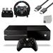 Microsoft Xbox One Original 500GB Gaming Console Black HDMI Cable With Logitech Driving Wheel BOLT AXTION Bundle Used
