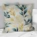 Designart "Delicate Ferns" Plants Printed Throw Pillow