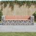 vidaXL Patio Bench Gabion Design Garden Outdoor Seating Loveseat Solid Wood - 96.1" x 28" x 25.8"