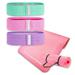 Victor Fitness | Durable Pink Yoga Mat with 3-Pack Resistance Bands