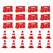 NUOLUX 24pcs Mini Traffic Cones Fences Traffic Road Signs Playset Traffic Cones Toys