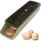 Xiangyi Egg Cartoon Refrigerator Egg Storage Container with a Lid Auto Rolling Egg Storage Box Auto-Scrolling Plastic Egg Dispenser Holder with Date Reminder Stackable Egg Tray for Kitchen