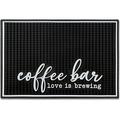 New Mungo Coffee Bar Mat - Coffee Bar Accessories for Coffee Station Coffee Accessories Coffee Bar Decor Coffee Decor - Love Is Brewing Coffee Maker Mat for Countertops - Rubber Mat - 18x12