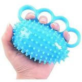 OUSITAID Hand Grip Exerciser Strengthener Four Finger Exerciser Ball and Hand Exercisers for Strength Squeeze Ball and Stress Balls for Adults Therapy Ball for Hand Cramps and Recovery Blue