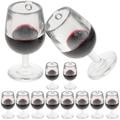 NUOLUX 12pcs Doll Wine Glasses Miniature Wine Cup Red Wine Goblet Tiny House Accessories