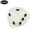 6 Sided Dice 10pcs Acrylic Dices 6 Sided Dices Party Table Game Dices Luminous D6 Dices Game Dice Props (16mm)