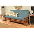 Monterey Futon Set No Drawers With Barbados Base And Linen Aqua Mattress