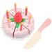 1 Set Simulated Birthday Cake Toys Cake Cutting Playset Birthday Cake Cutting Toy