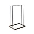 NUOLUX Wrought Iron Clothes Hanger Holder Storage Rack Hangers Organzier Shelf Stand (Black)