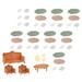 47 Pcs Simulated Furniture Baby Toys Doll House Furniture Doll House Accessories Mini Furniture Adornment Toddler Baby