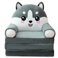 Plush Foldable Kids Sofa Backrest Armchair 2 In 1 Foldable Children Sofa Cute Cartoon Lazy Sofa Children Flip Open Sofa Bed for Living Room Bedroom Without Liner Filler