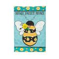 Evergreen Flag Home Sweet Home Bee Linen Garden Flag 12.5x0.2x18 Inches