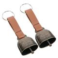 NUOLUX 2Pcs Bear Bell for Bear Deterrent Loud Bear Bell Emergency Bell for Hiking Biking Climbing