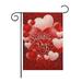 KANY Garden Flag Valentine s Day Love Pattern Printing Holiday Garden Flag Valentine s Day Garden Flags Red Truck Love Balloons Double Sided Garden Flags for Outdoor Garden Festival Yard A 12*18 inch