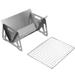 1 Set of Outdoor Cooking Grill Foldable Camping Hiking Portable Stainless Steel Grill for BBQ