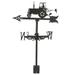 Metal Weather Vane Garden Decor Roof Weather Vane Farmhouse Decorative Weather Station For Farm Black Bird Feeders for Outdoors Hanging