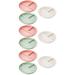 9 Pcs Pasta Plate Plates with Dividers for Adults Food Tray Flatware Plastic Containers