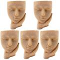 5pcs Creative Resin Human Face Flowerpot Unique Wall Hanging Planter Flower Planting Container