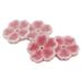 4 Pcs Cherry Blossom Ceramic Incense Holder Home Decor Ceramic Censer Japanese Decor Censer Ornament