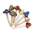 16 pcs Ceramic Garden Mushrooms Figurine Decorative Plants Stakes Lawn Ornaments