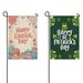 Happy St. Patrick s/Easter Day Garden Flag Irish Outdoor Flag Welcome Summer Colorful Eggs Outdoor Flag 12.5 Ã—18 Burlap Vertical Double Sided Welcome Flags for Home Garden Decorations