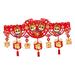 Tachiuwa Chinese New Year Decoration Door Curtain Decoration Fu Character Red New Year Banner Spring Festival Decor for Indoor Outdoor 90cmx51cm